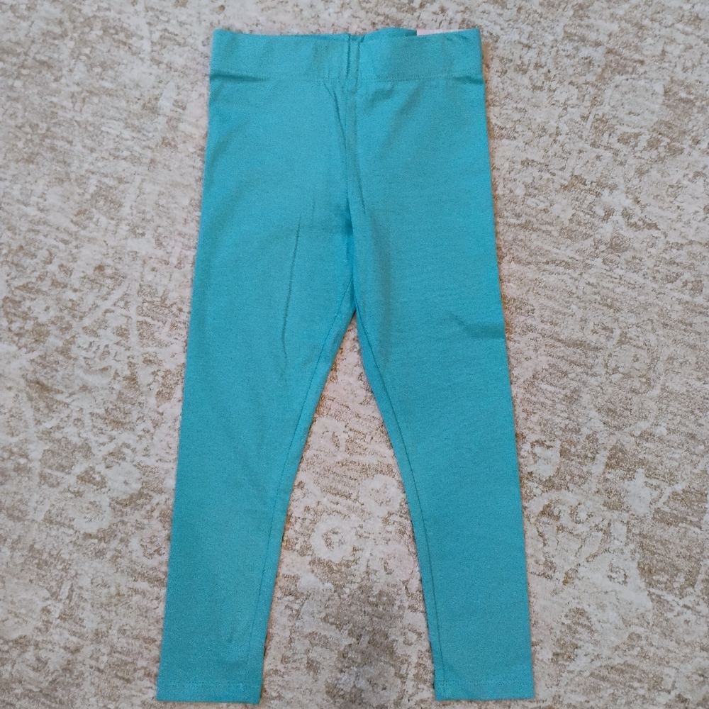 NWT 5 / 6 Tommy Bahama Kids Girl's Mix And Match Aqua Blue Leggings NEW - Picture 2 of 5